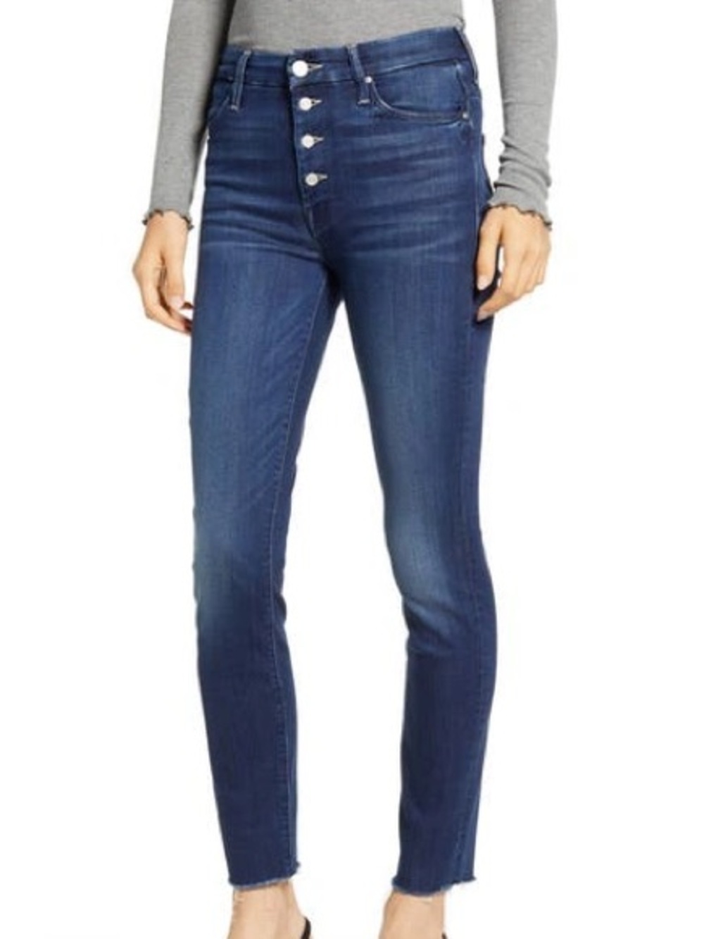 Mother Denim The Pixie Ankle Fray Jean in City Sidewalks Size 24